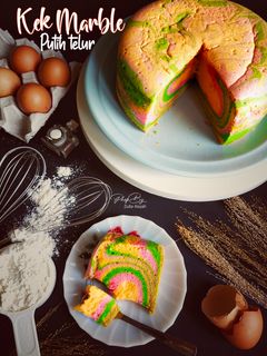 Gambar Kek marble putih telur