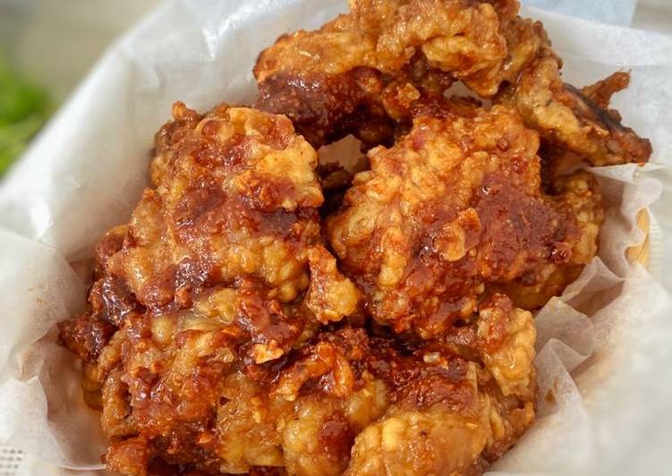 Resep Korean Honey Butter Fried Chicken, Lezat