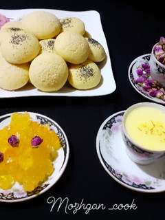 عکسی از دستور شیر زعفران عسلی