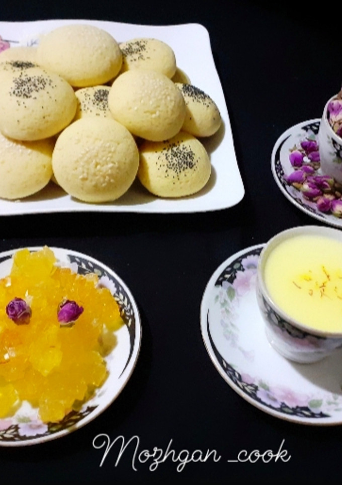 عکسی از دستور شیر زعفران عسلی