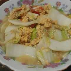 A picture of Sawi Putih Kuah Telur.