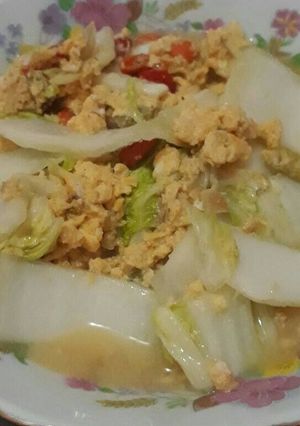 Foto resep Sawi Putih Kuah Telur