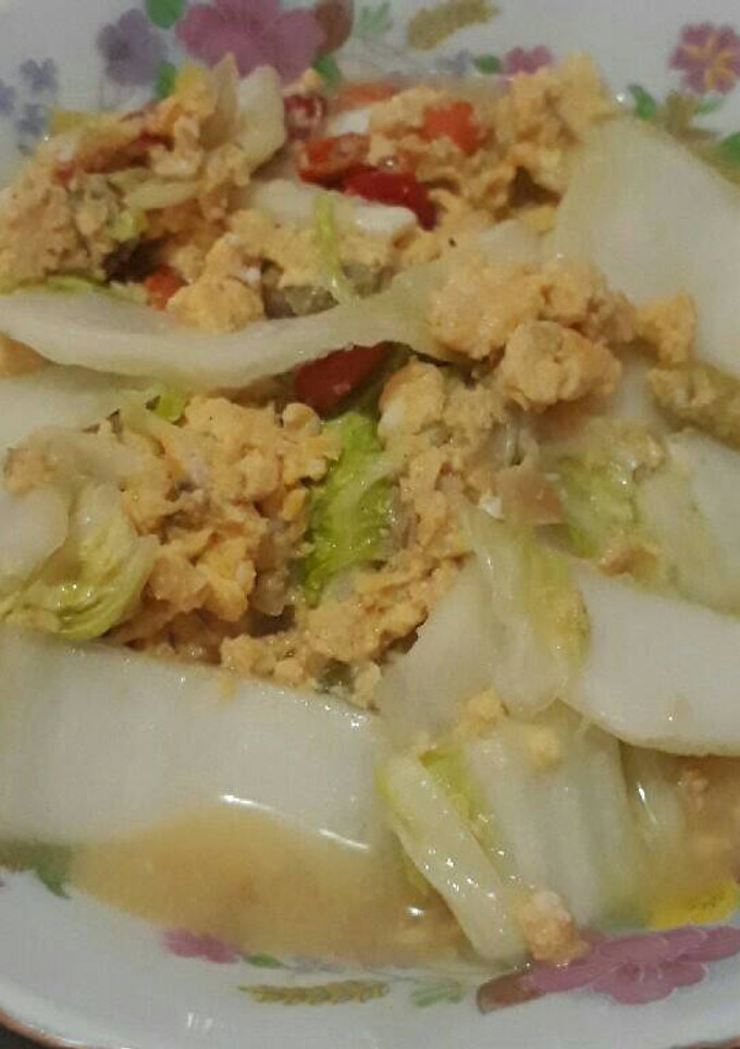 Foto resep Sawi Putih Kuah Telur