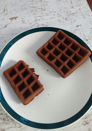 Una foto de Waffles de súper chocolate