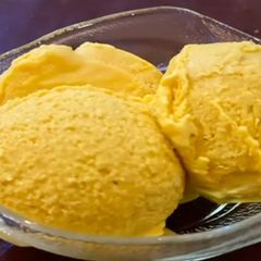 A picture of Mango Ice cream.