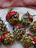 Chocolate-Covered Strawberries with Nuts
