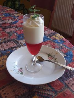 Ribizli zselés panna cotta recept fotója