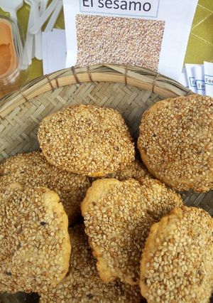 Una foto de Galletas de mantequilla con sésamo