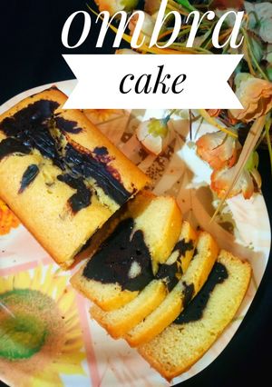 A picture of Ombre cake(without oven).