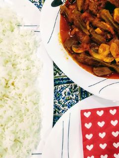 عکسی از دستور خورش بامیه