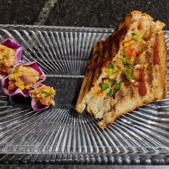 A picture of Grilled pizza sandwich.