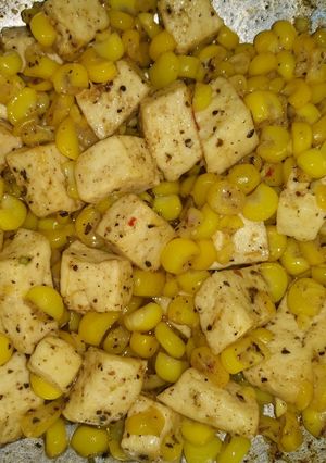 A picture of Corn black pepper paneer.
