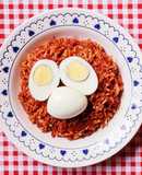 Arroz "rojo" con huevos duros 🥚 🍅 Arroz con tomate frito y huevos cocidos 🍚 🐔B. B. B. y pascualino 🥚
