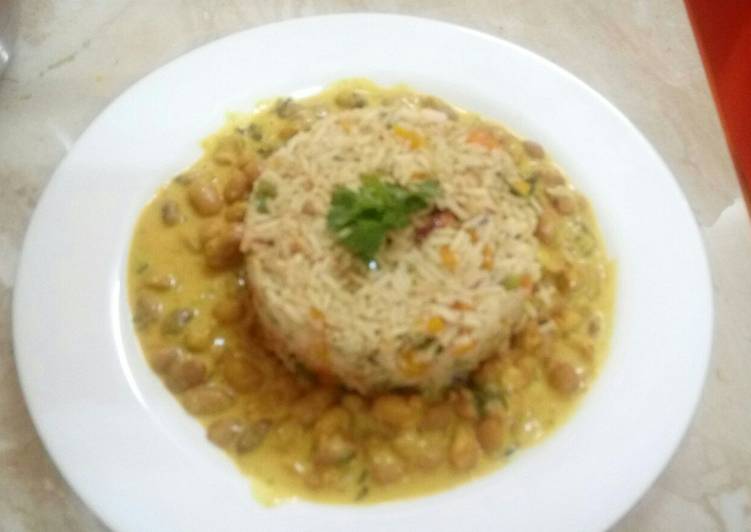 Simple Way to Prepare Favorite Vegetable rice with coconut beans