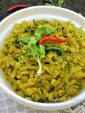 Cholar Dal diye Mulo Chechki (Radish-Bengal Gram Curry - Bengali Style)