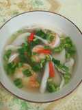 Clear Tom Yum Soup with Shrimp and Oyster Mushrooms