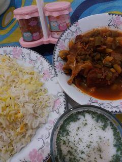 عکسی از دستور خورشت لوبیا سبز