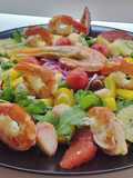 Insalata di gamberi e frutta