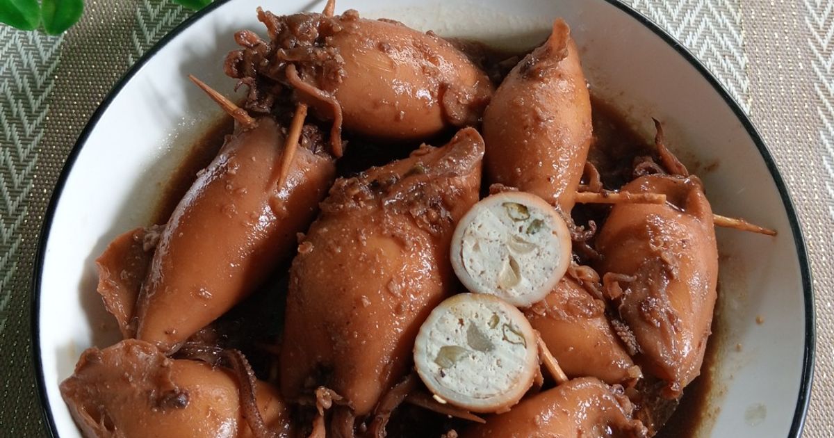 Semur Cumi Bunting Isi Tahu Telur
