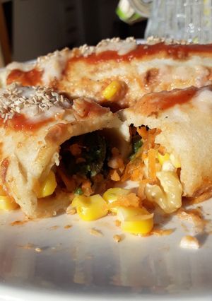 Una foto de Canelones de verduras - fácil - vegano