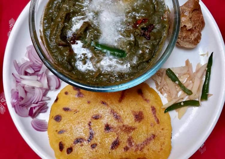 Recipe of Speedy Sarson Ka Saag-Makki Ki Roti