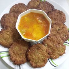 A picture of Rajgira (Amaranth) & lauki puri (Navratri vrat special).