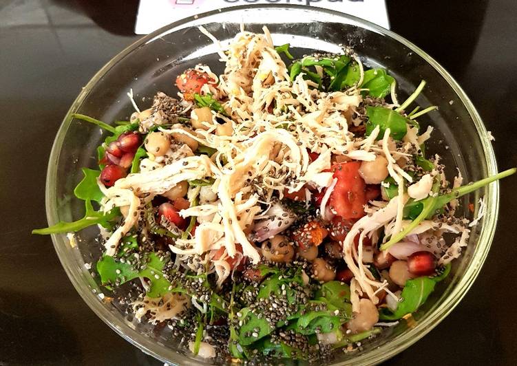 My Barley & Chic pea & Chicken Salad. π