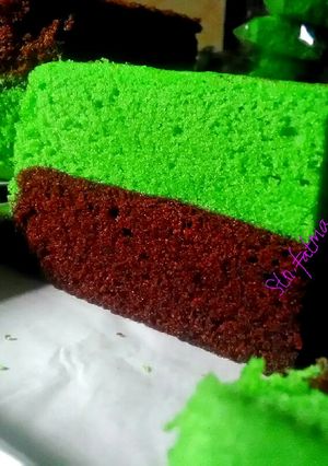 Foto resep Bolu kukus pandan cokelat