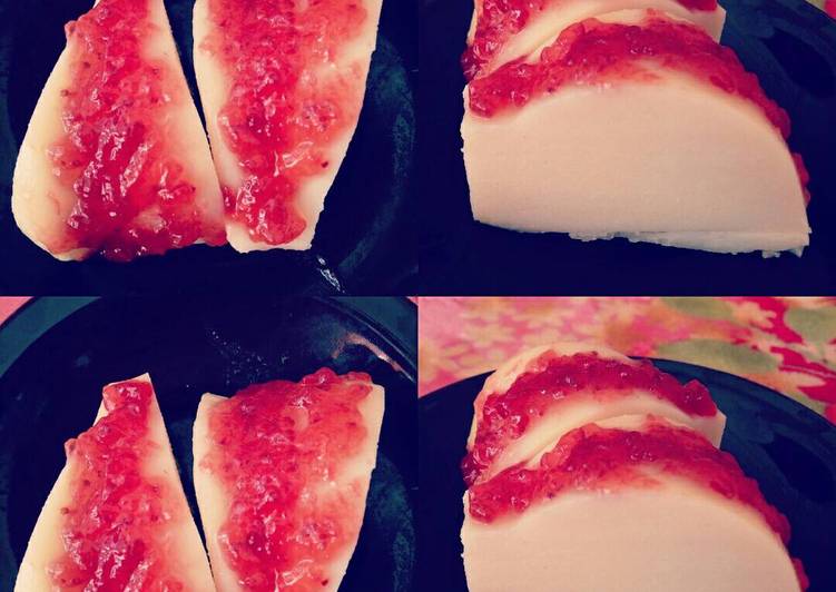 Bread pudding strawberry cheese cake