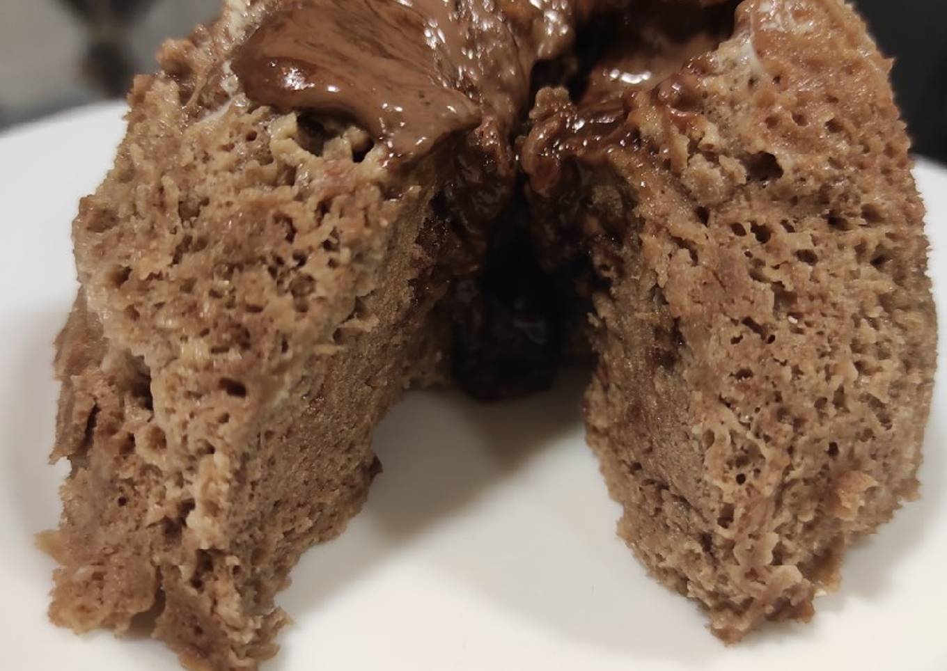 Volcán de chocolate fit