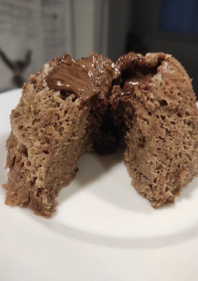 Una foto de Volcán de chocolate fit