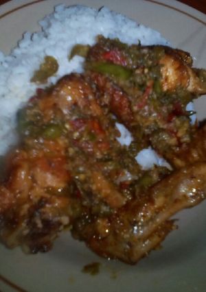 Foto resep Ayam goreng sambel ijo terasi