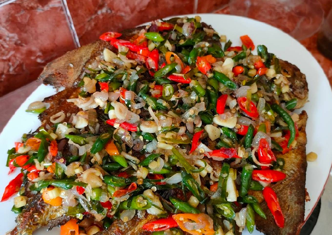 Ikan Bawal Sambal Matah