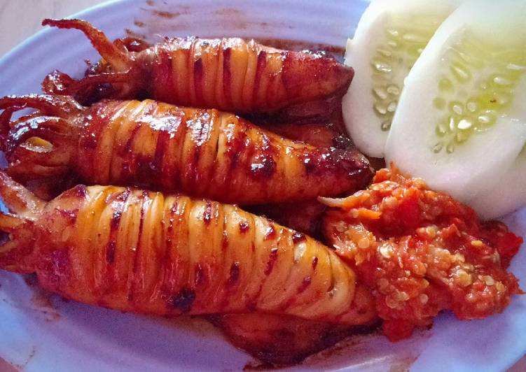 Cumi bakar saus barbeque