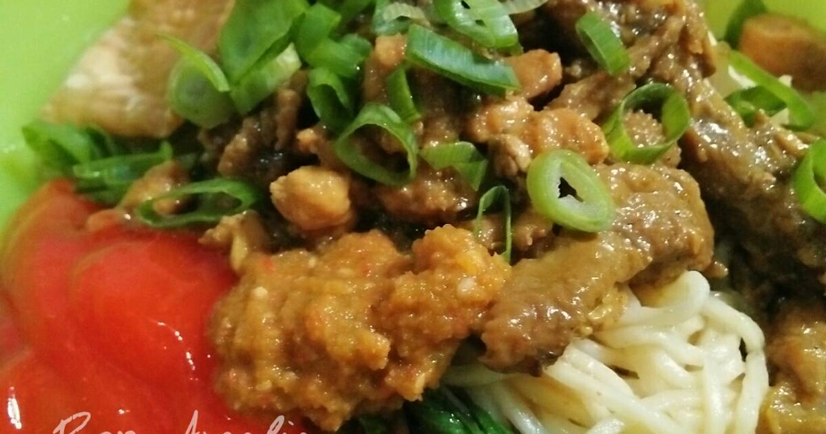 Resep Mie Ayam Sederhana Like As Si Abang Jualan Oleh Mommy Shazanaby 😍