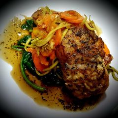 Herby Hake over Vegetable Spinach Bed A picture of Herby Hake over Vegetable Spinach Bed.