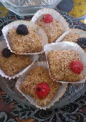 صورة لوصفة حلوة جلجلان المعسلة