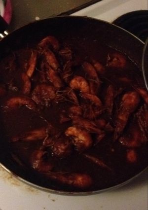 A picture of Camarones a la Diabla.