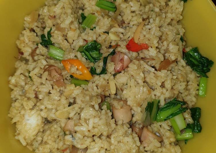 Resep Nasi goreng cumi sawi Anti Gagal