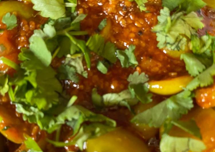 Tal varu tomato nu shak Raw baby tomato and sesame curry