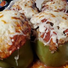 A picture of My Stuffed Peppers.