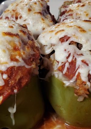 A picture of My Stuffed Peppers.