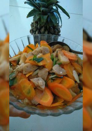 Foto resep Capcay wortel bakso