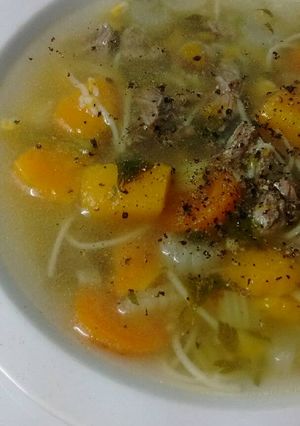 Una foto de Sopa completa de la abuela