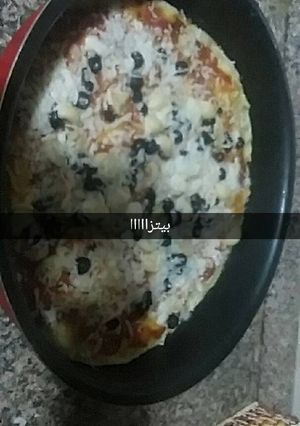 صورة لوصفة بيتزا
