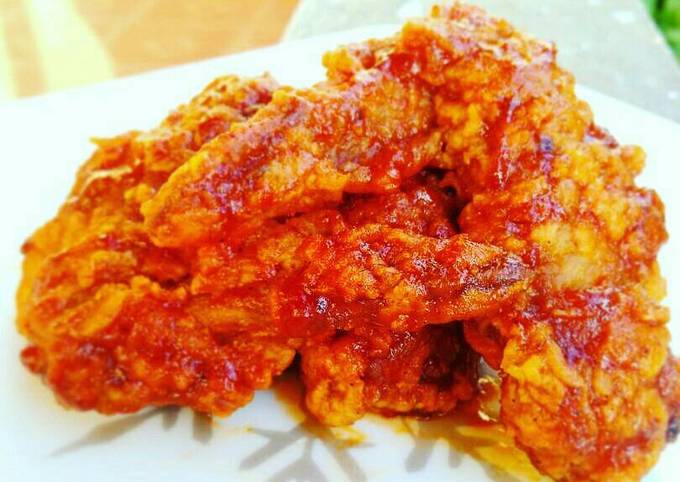 Fire chicken wings ala richeese factory