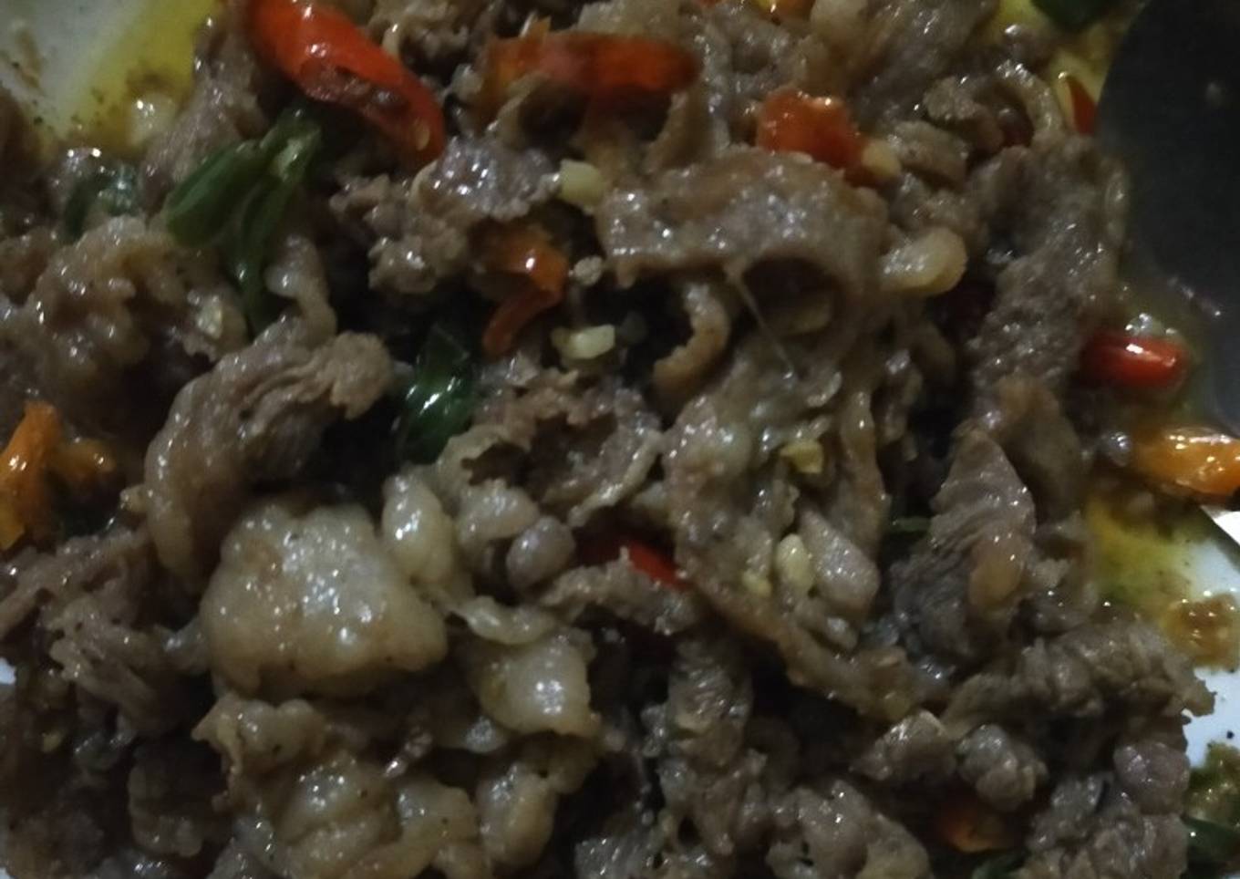 Beef bacon black paper ala diet jsr