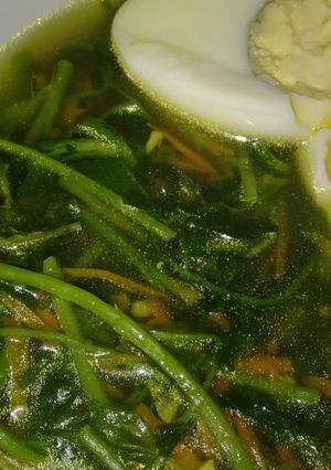 Foto resep Watercress soup (sup selada air)