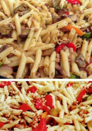 Una foto de Pasta al wok!!, muy sencilla, fácil  y ligera