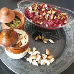 A picture of Beetroot halwa.